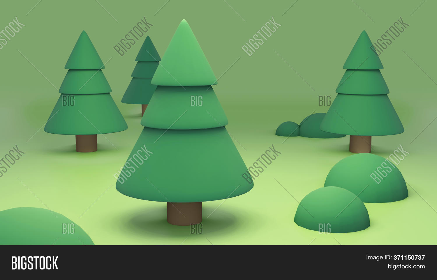 3D cute forest background 0041