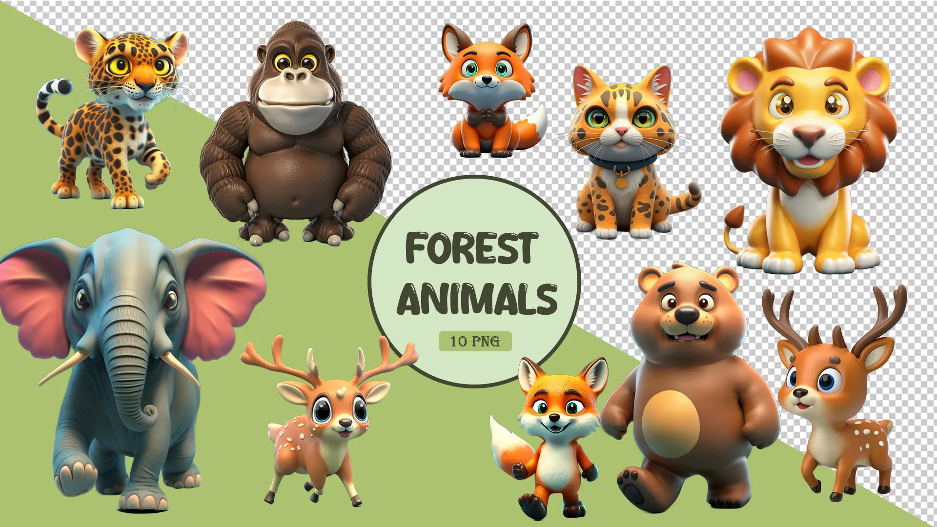 3D cute forest background 0045