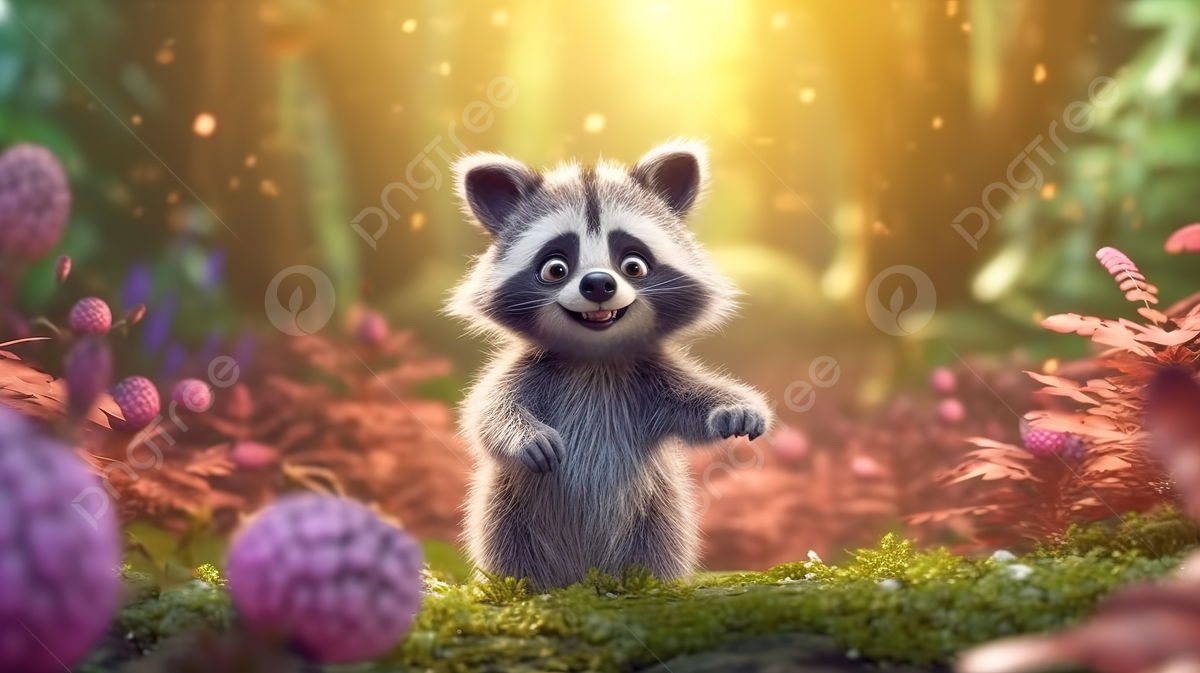 3D cute forest background 0057