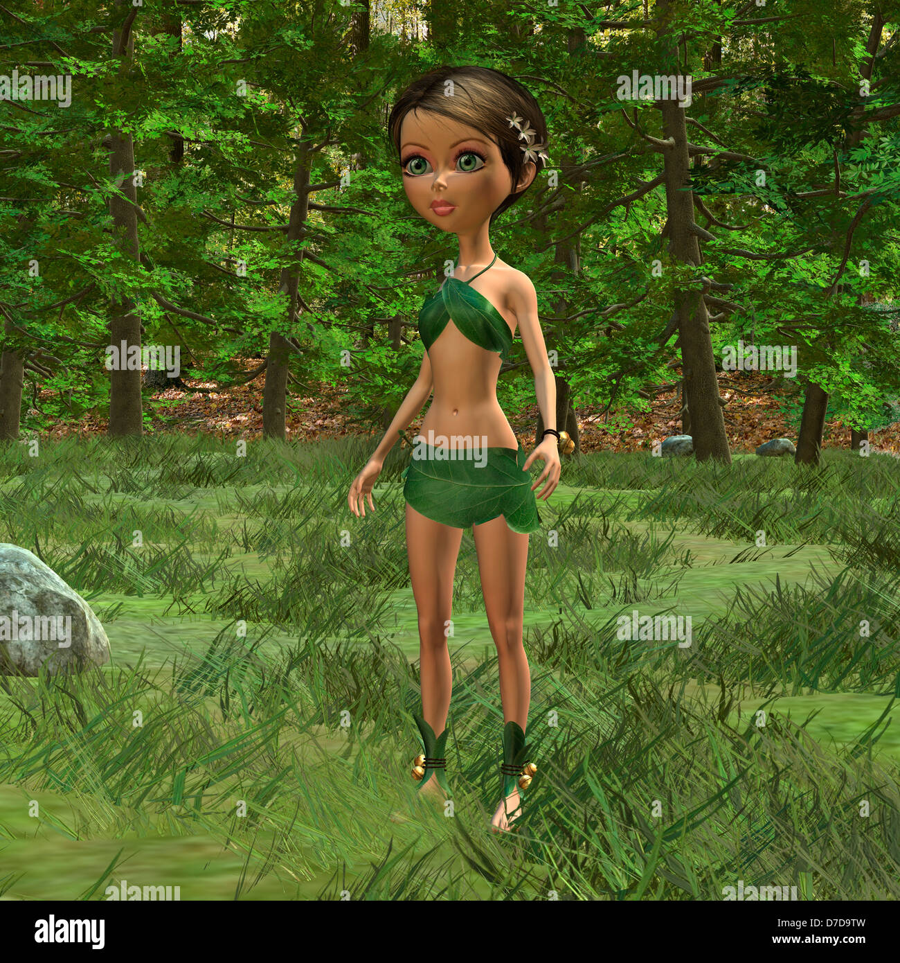 3D cute forest background 0073