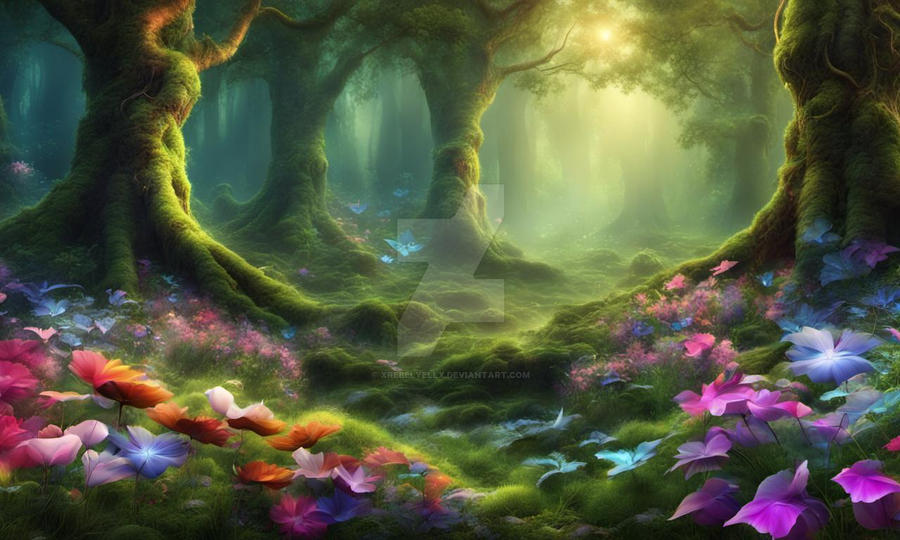 3D cute forest background 0096