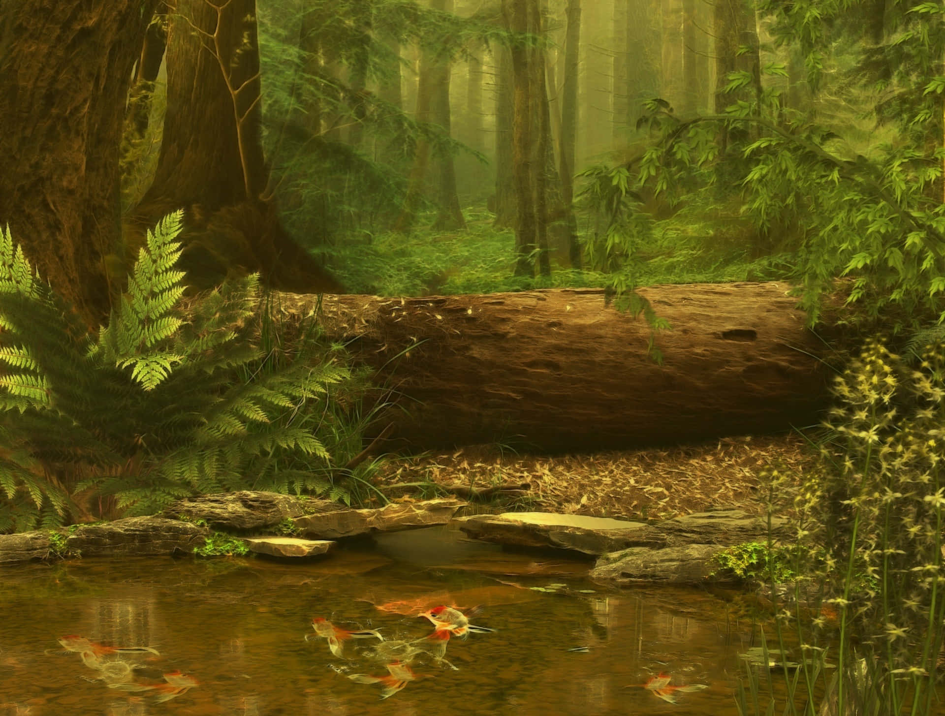 3D cute forest background 0097