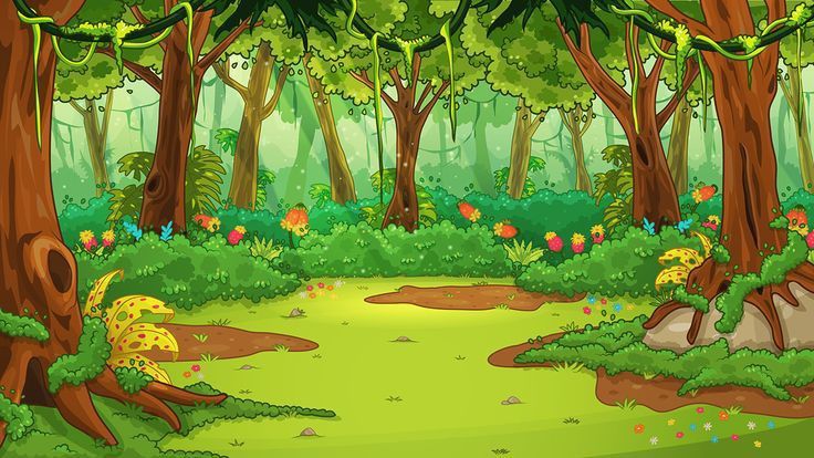 3D cute jungle background 0014