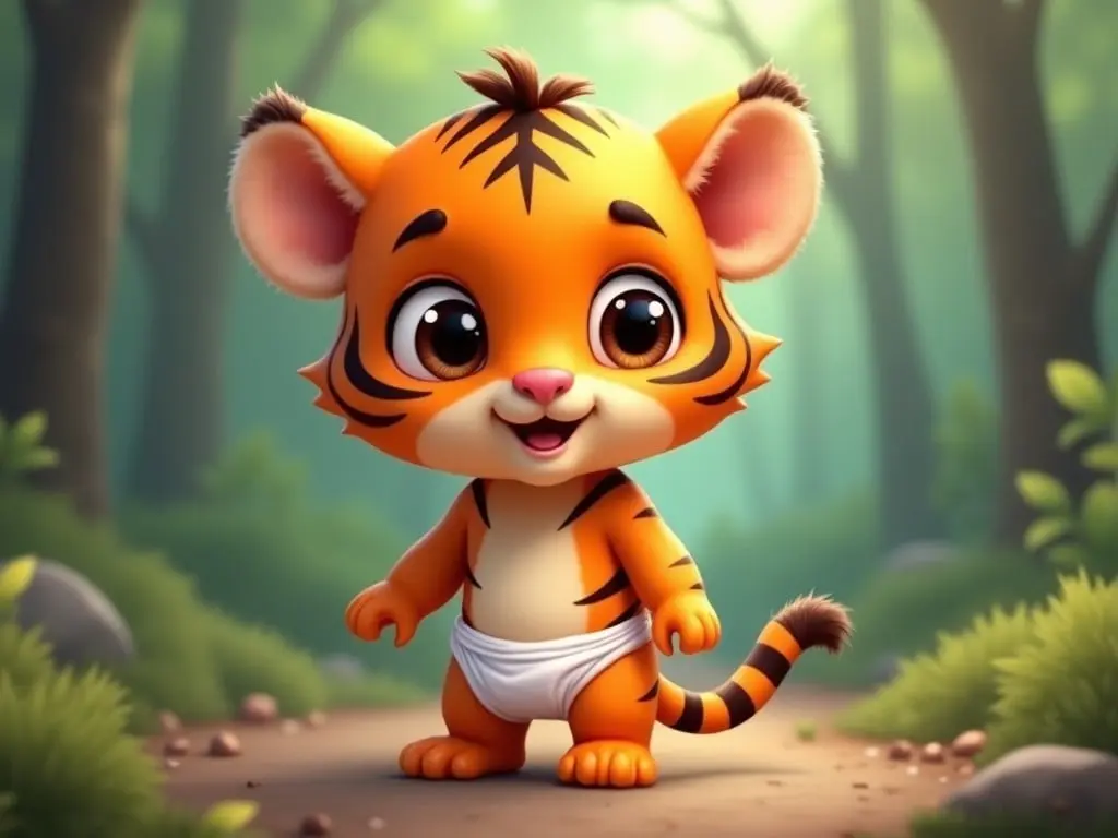 3D cute jungle background 0038