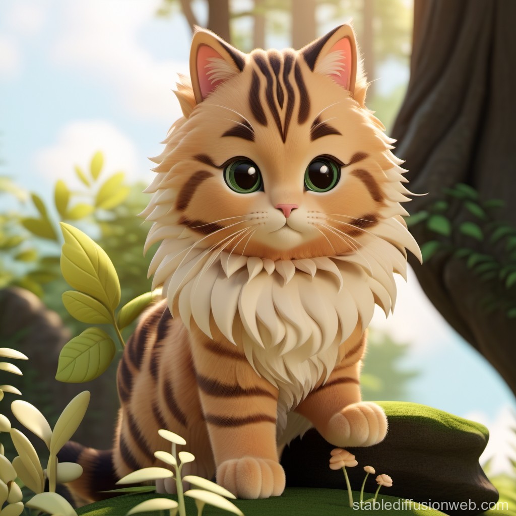 3D cute jungle background 0043