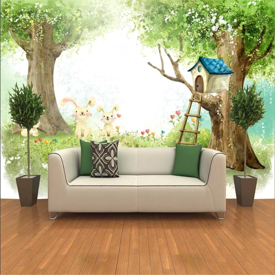 3D cute jungle background 0066