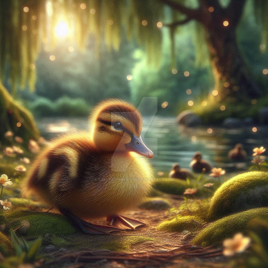 3D cute pond background 0012