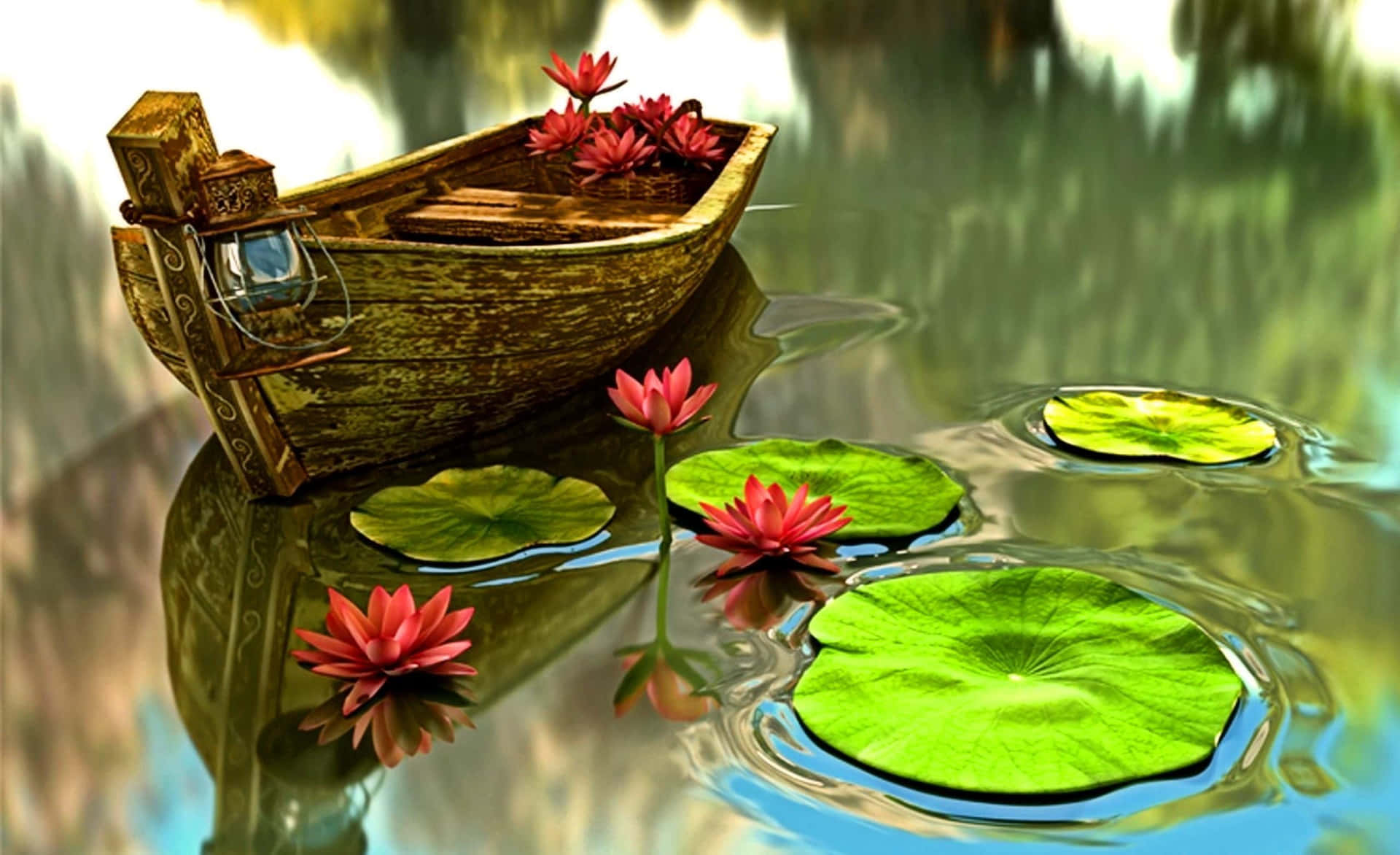 3D cute pond background 0020