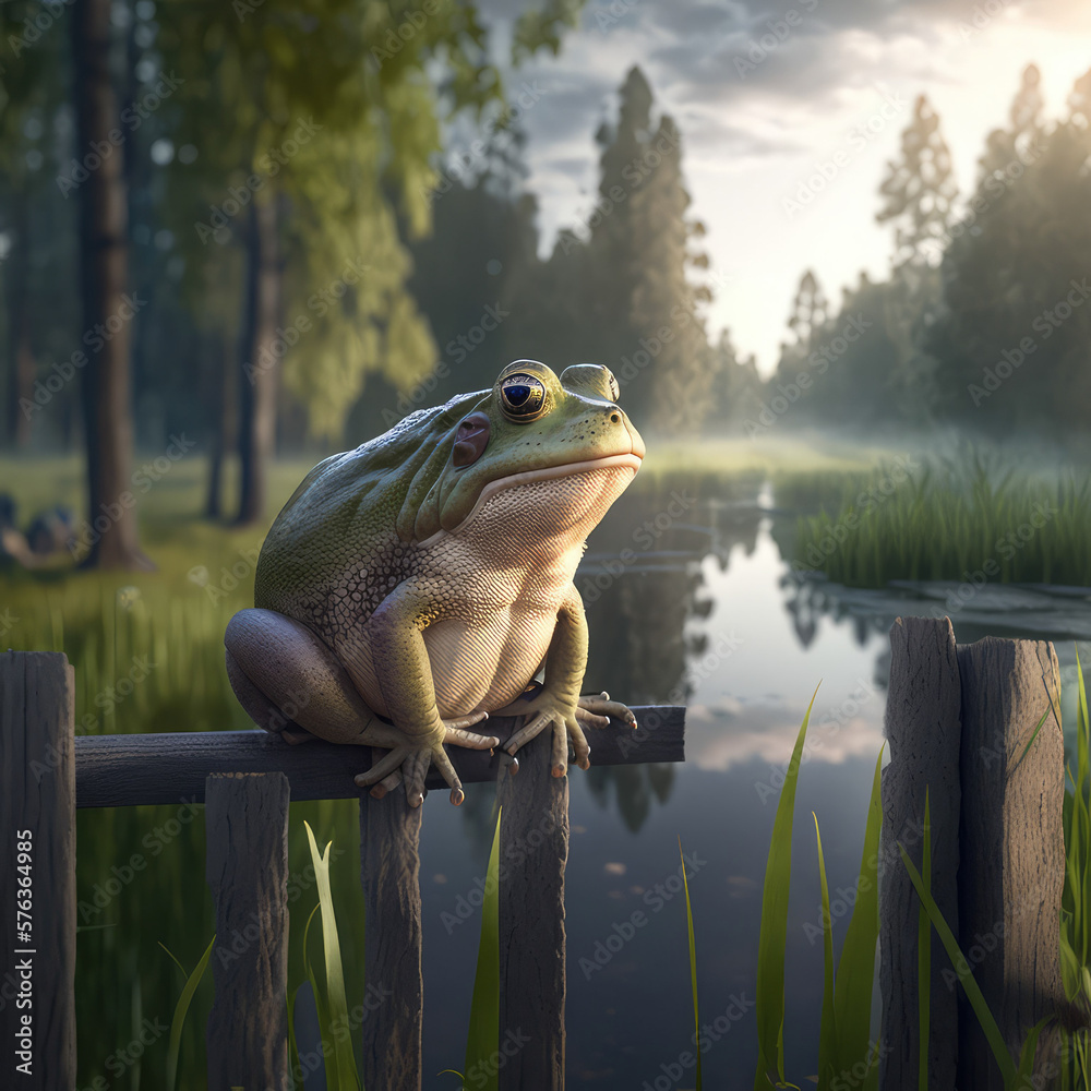 3D cute pond background 0021