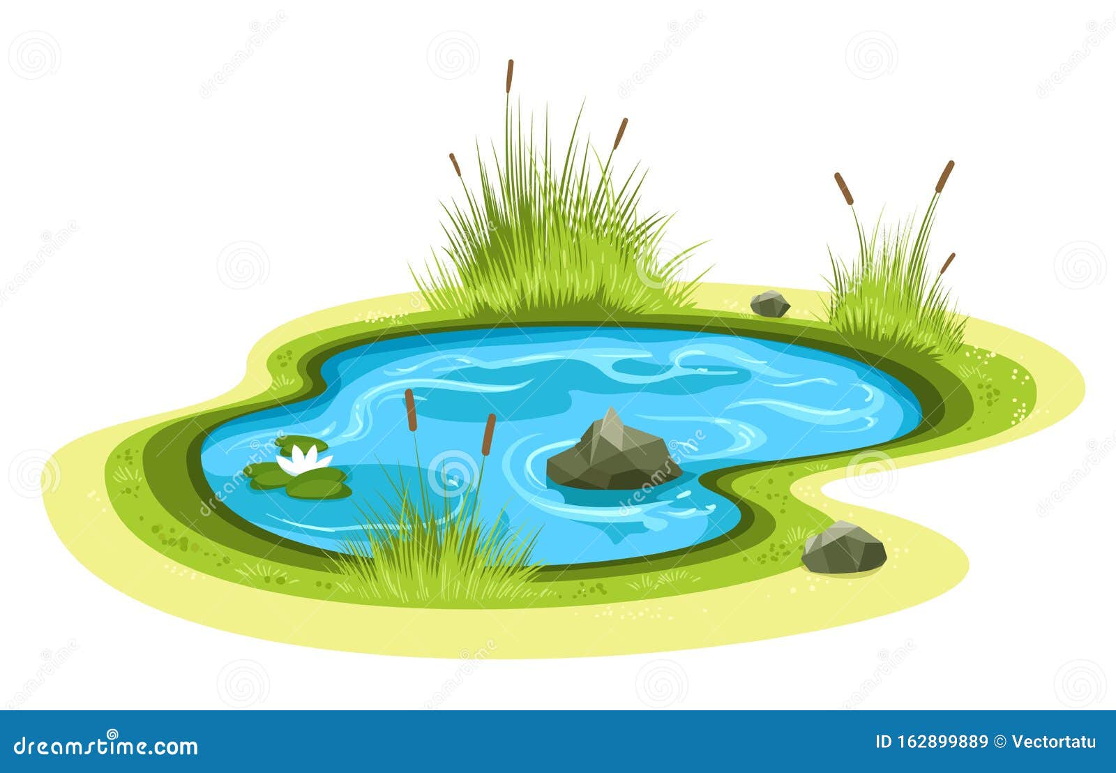 3D cute pond background 0026