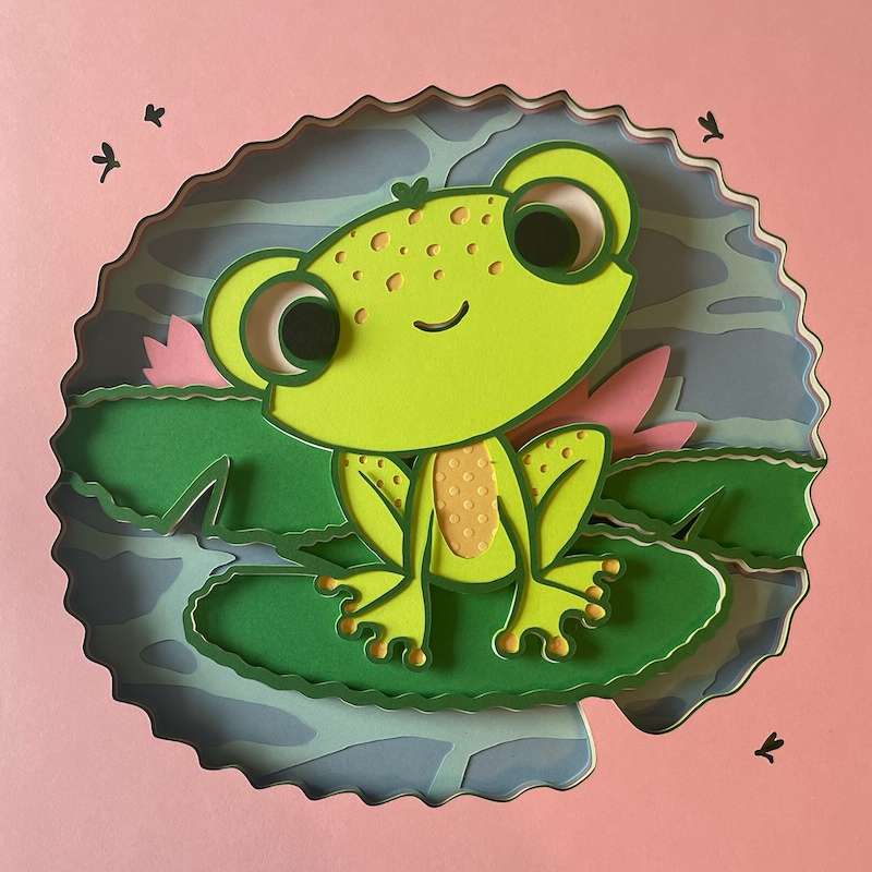 3D cute pond background 0047