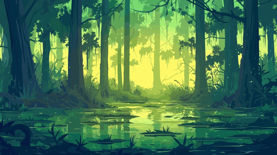 3D cute swamp background 0017