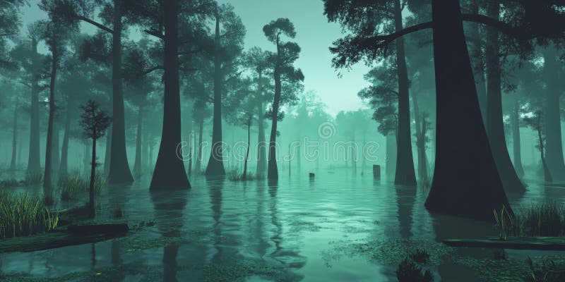 3D cute swamp background 0019