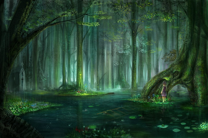 3D cute swamp background 0042