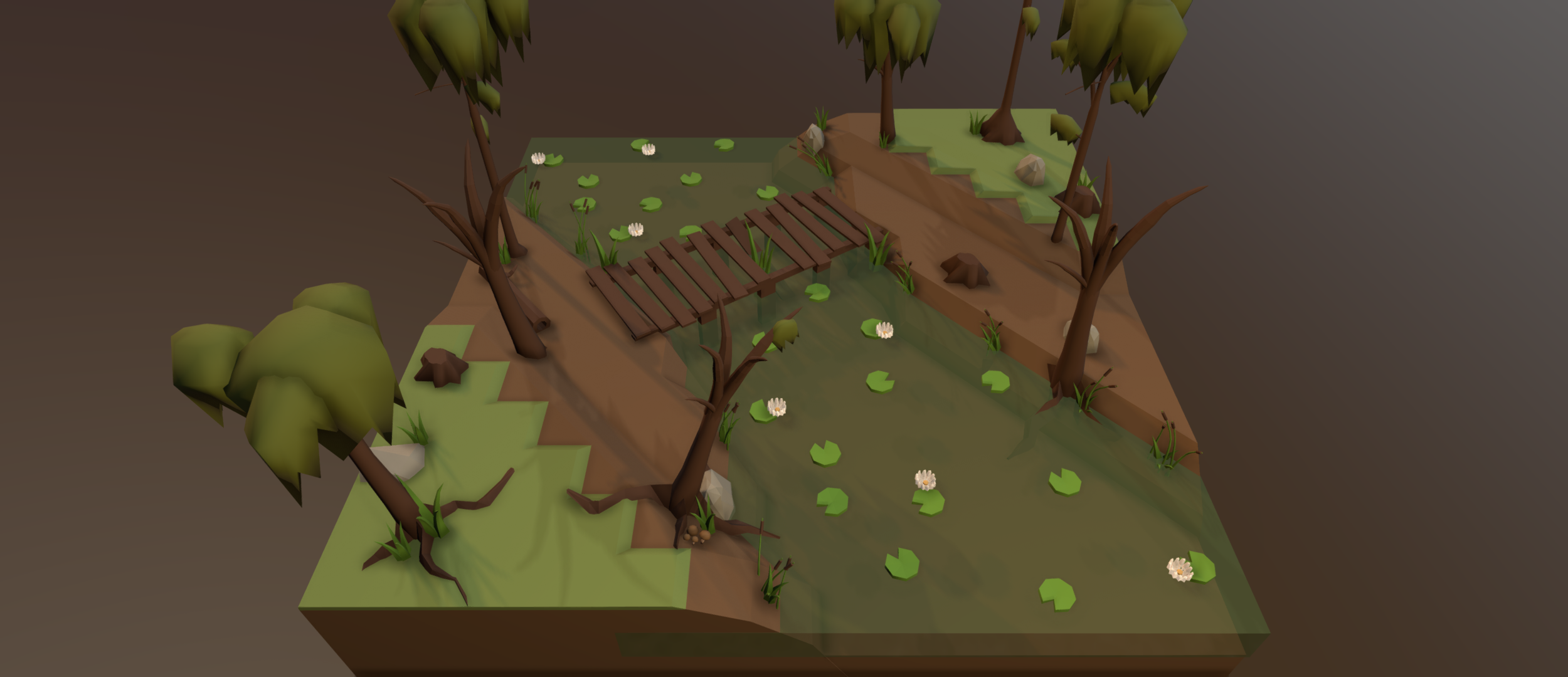 3D cute swamp background 0066