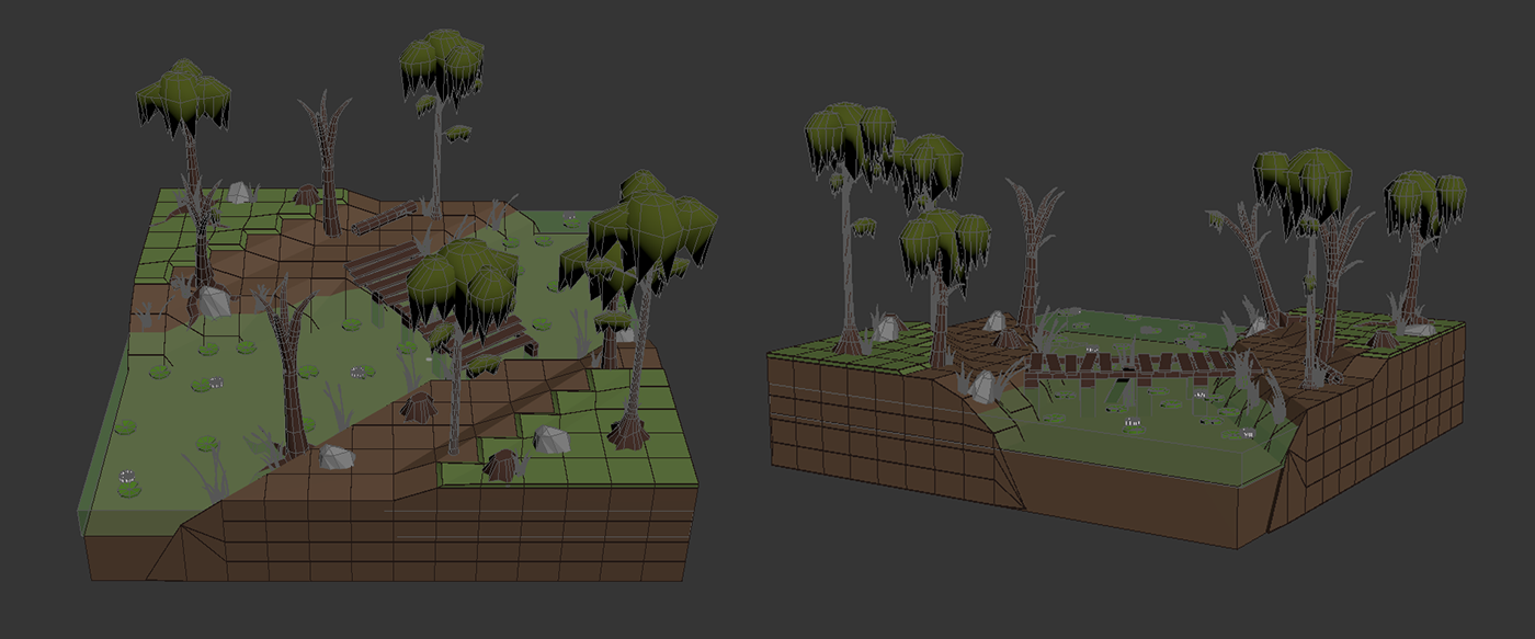 3D cute swamp background 0071