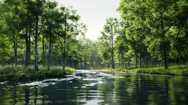 3D cute swamp background 0072