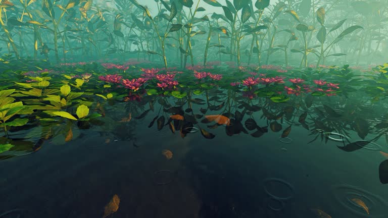 3D cute swamp background 0076