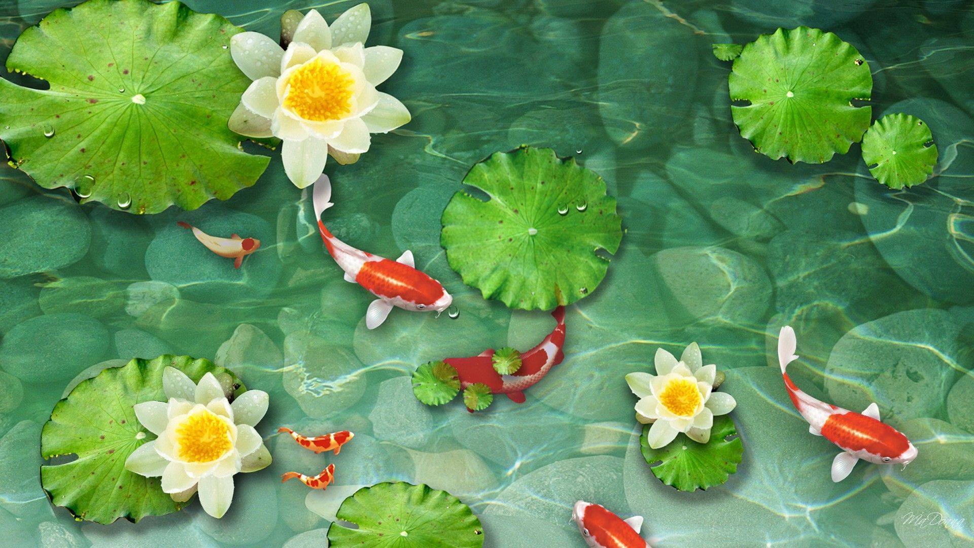 adorable pond background designs