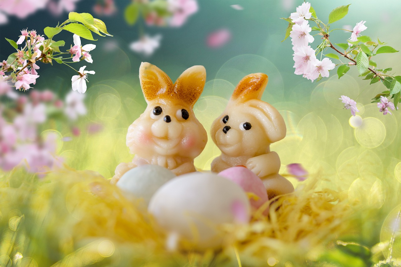 artistic cute Easter Bunny backgrounds for personal use