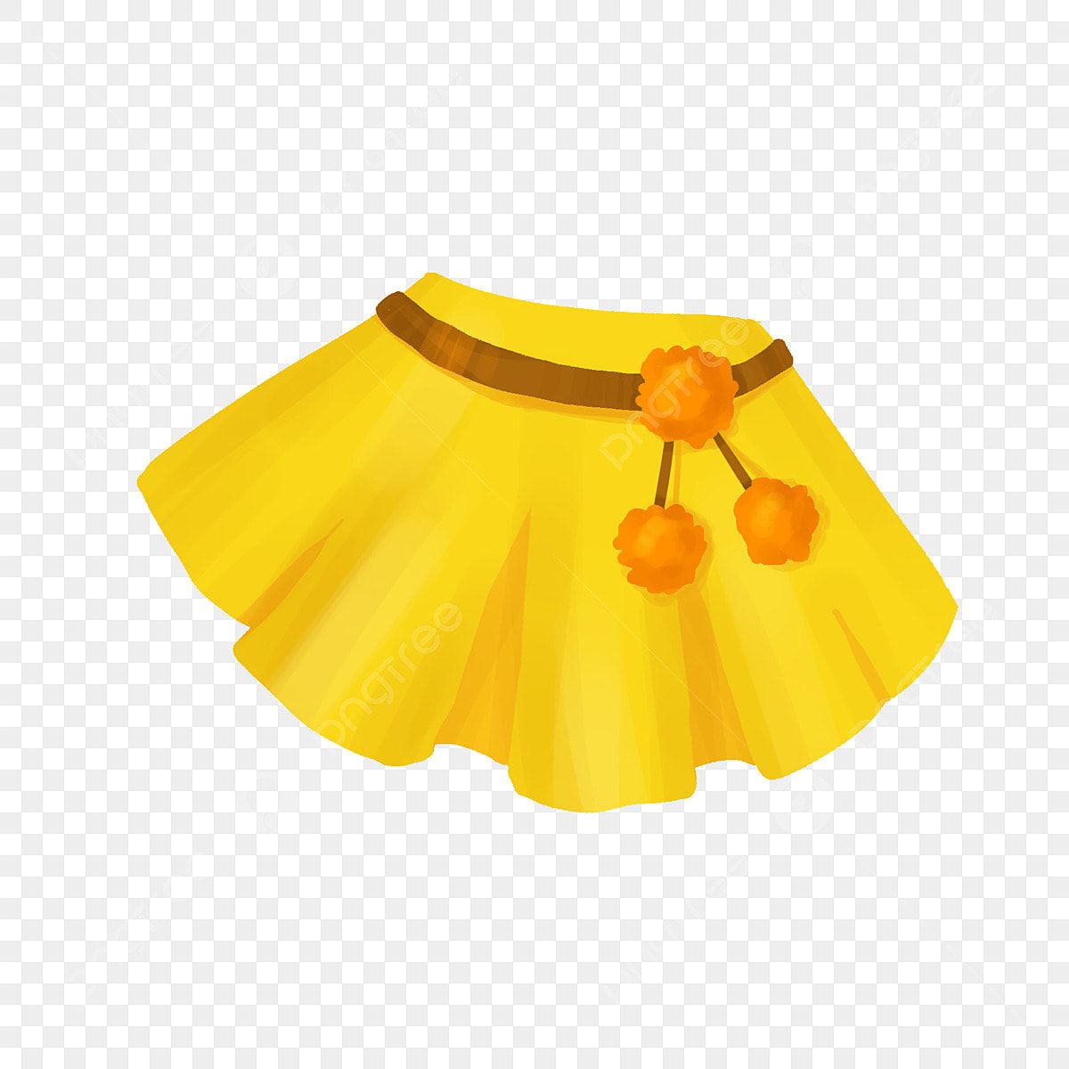 artistic representations of cute skirts on transparent backgrounds.