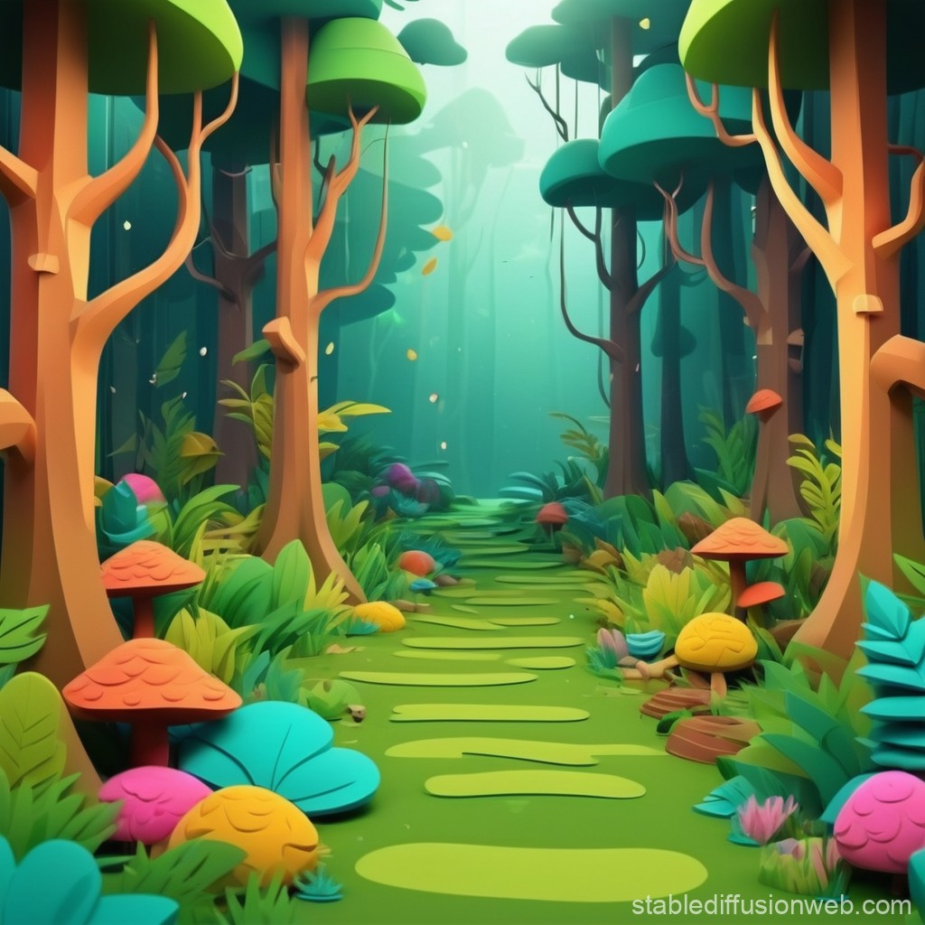 charming 3D cute forest designs