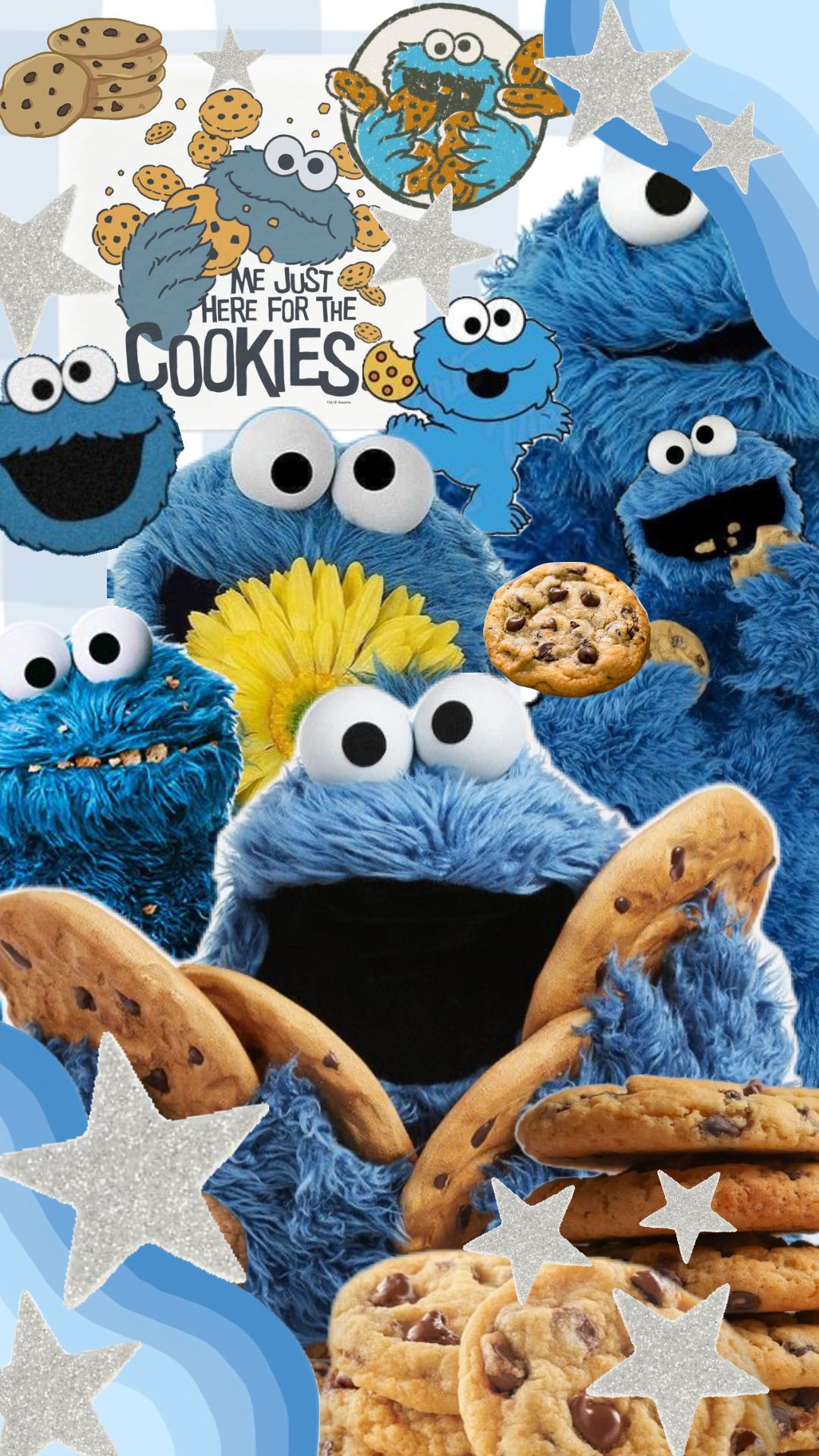 charming Cookie Monster themed backgrounds