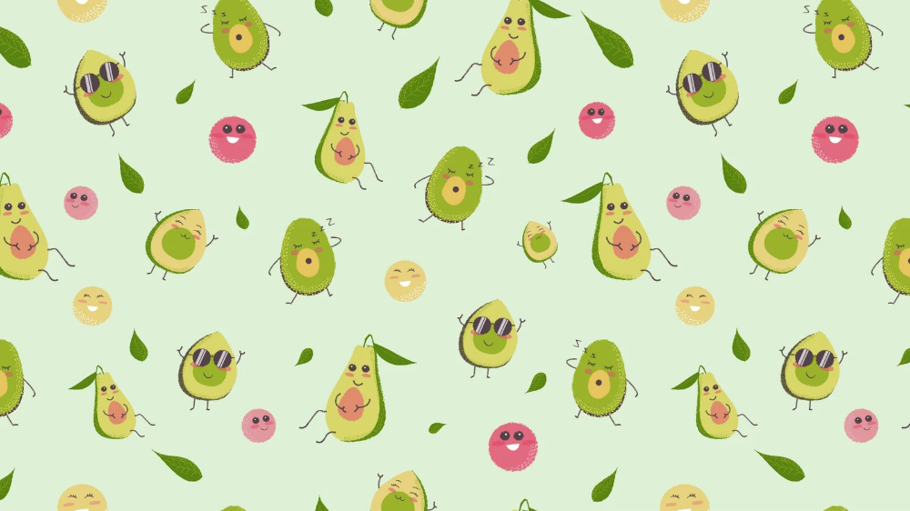 charming cute avocado backgrounds for desktops