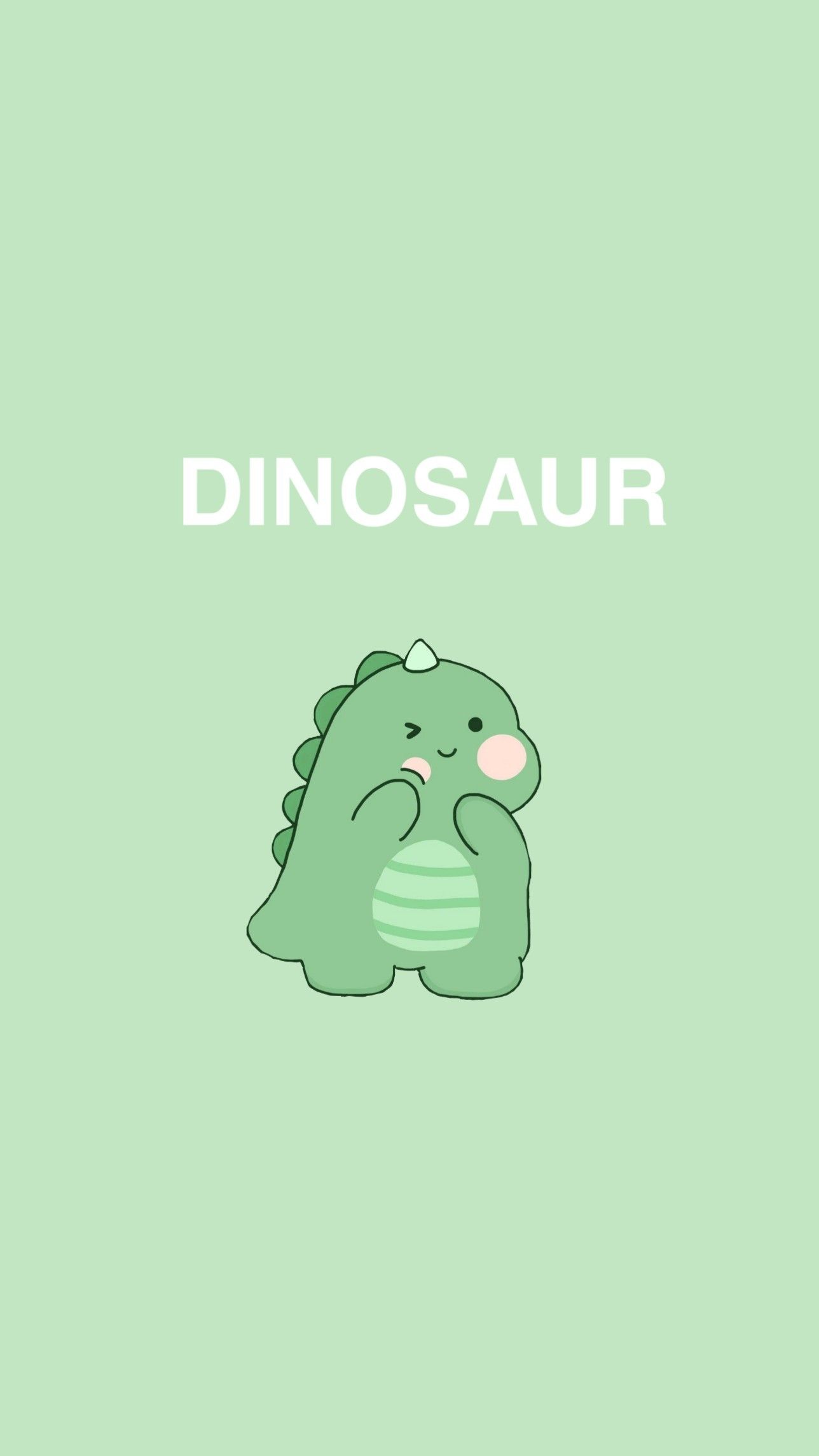 Charming cute green dinosaur illustrations