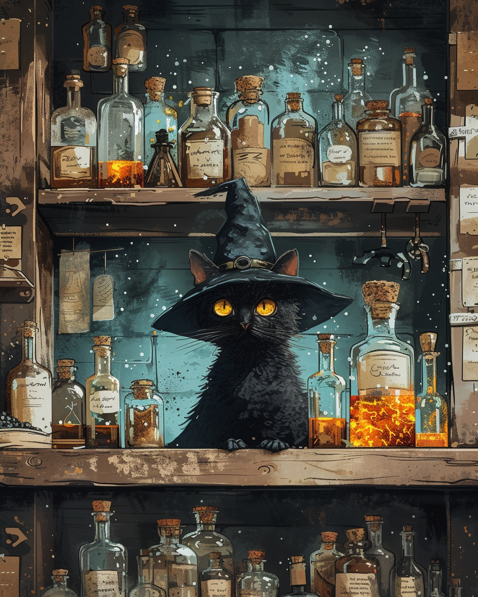 charming cute Witch background illustrations