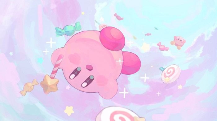 charming Kirby backgrounds for screens