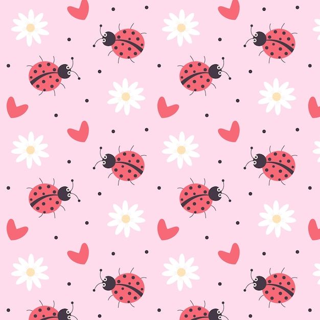 charming ladybug illustrations for cute backgrounds