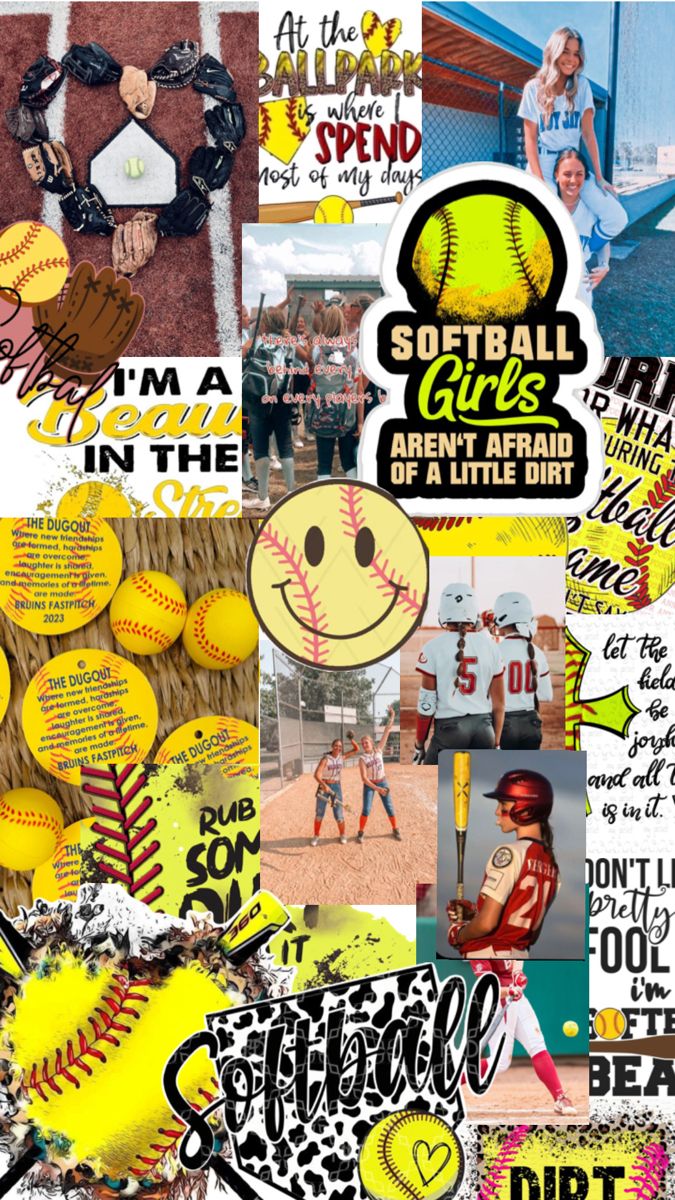 charming softball-themed backgrounds