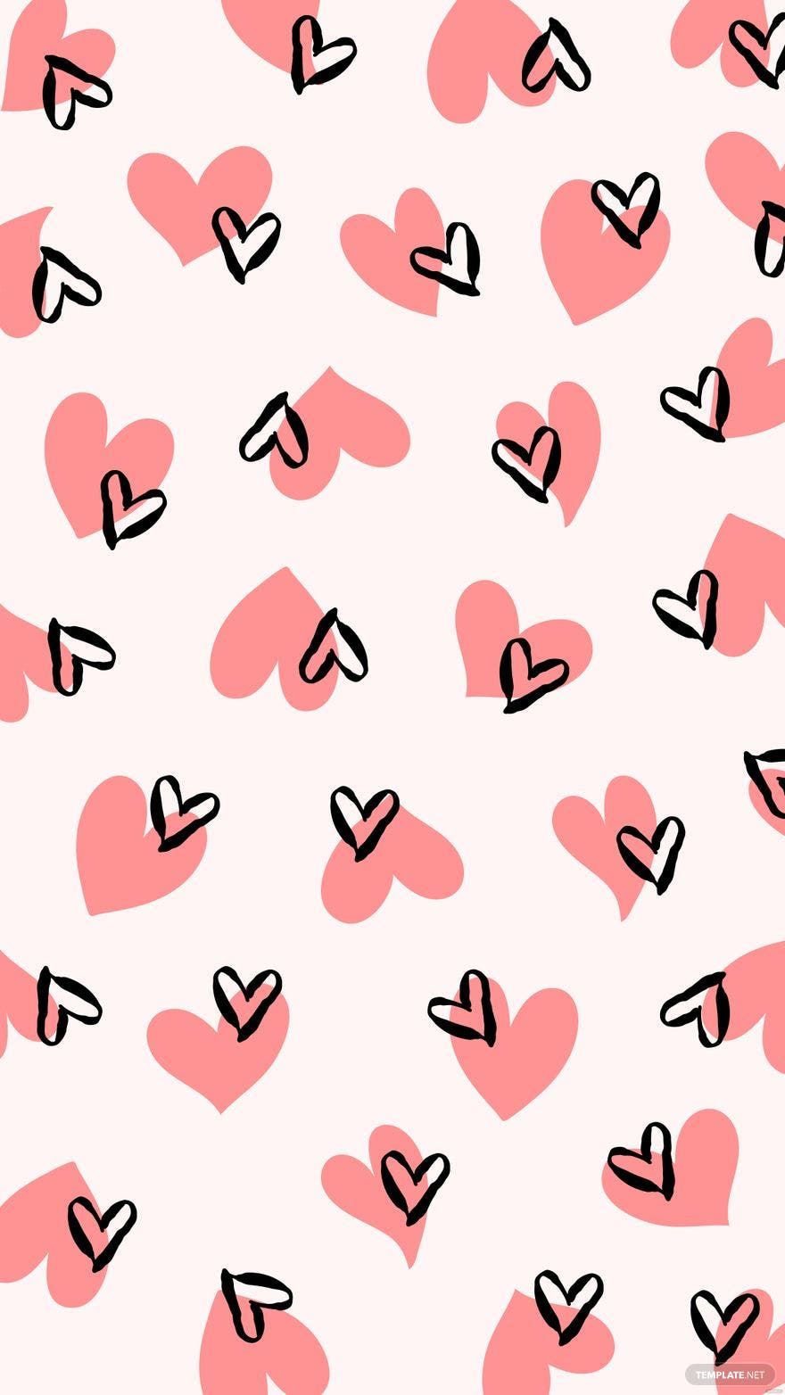 colorful cute heart backgrounds