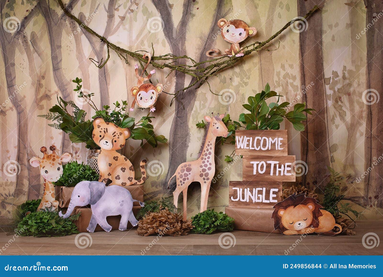 colorful cute jungle backgrounds for creativity.