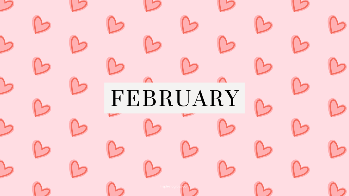 colorful february backgrounds with cute themes