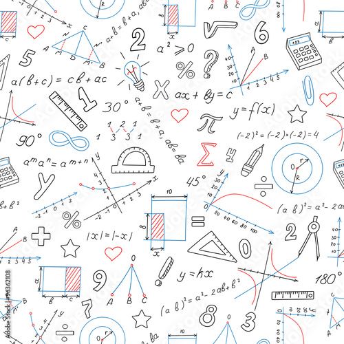 creative cute Math backgrounds for educational projects