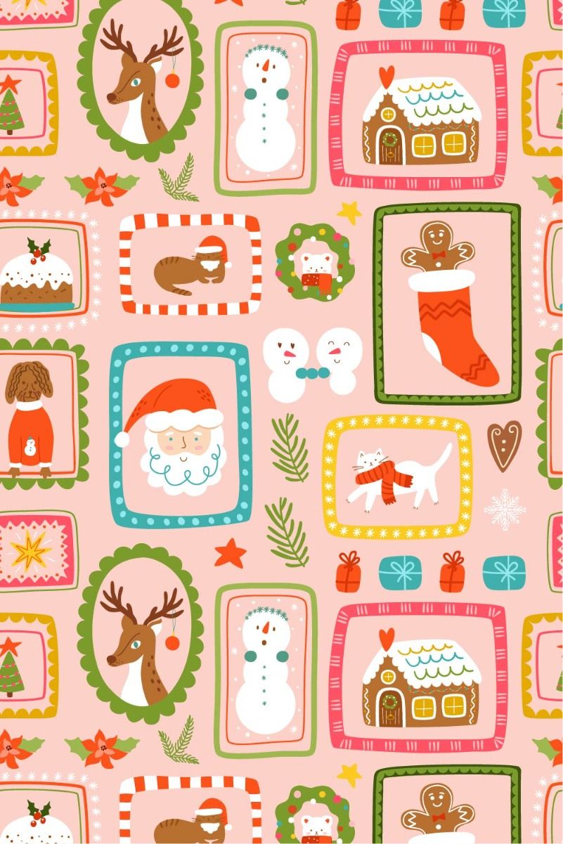 creative cute Santa backgrounds for crafts