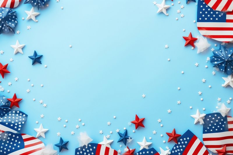 cute American flag backgrounds for July