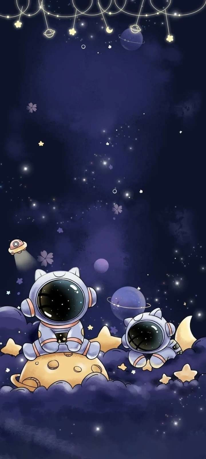 cute astronaut background 0010