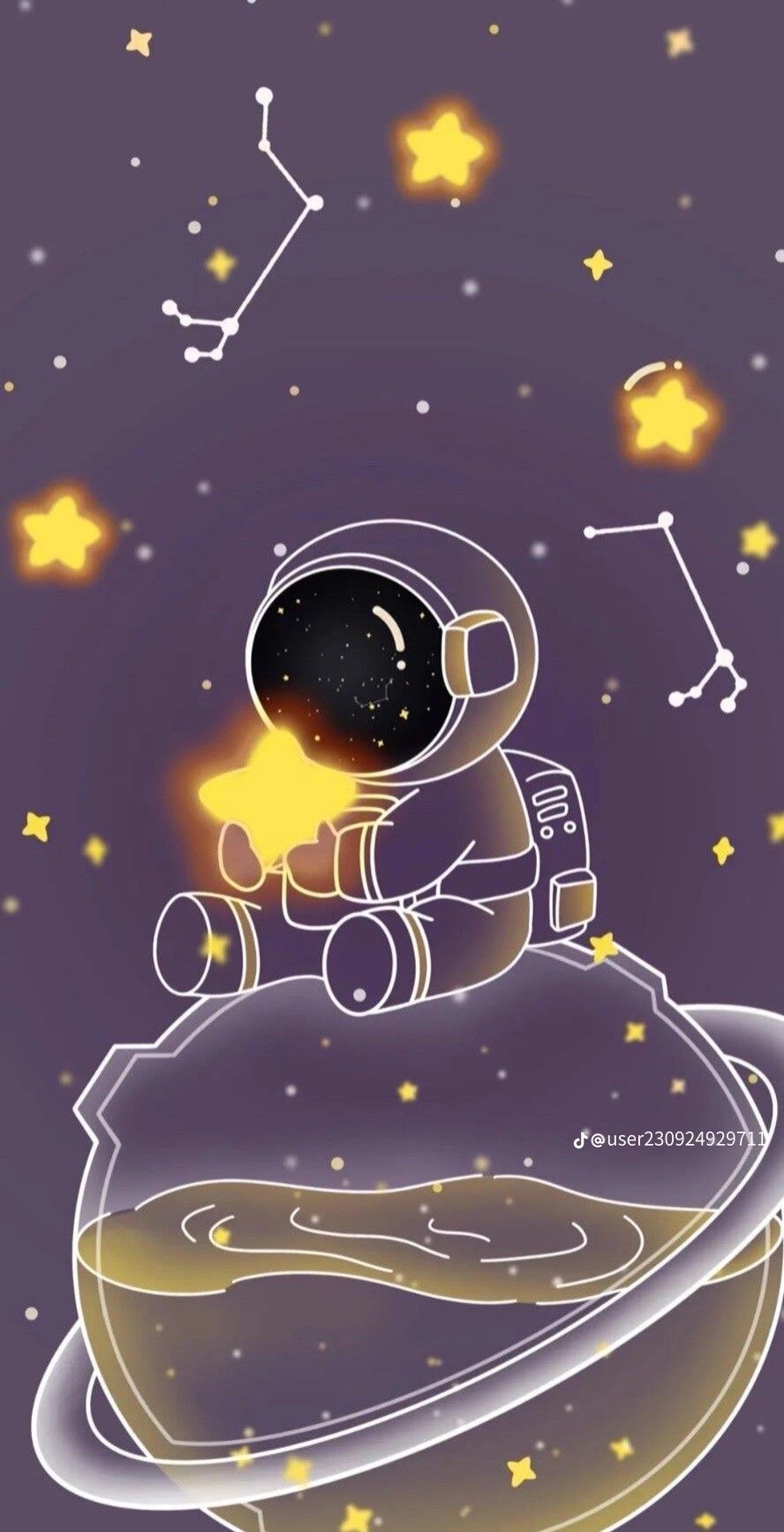 cute astronaut background 0011