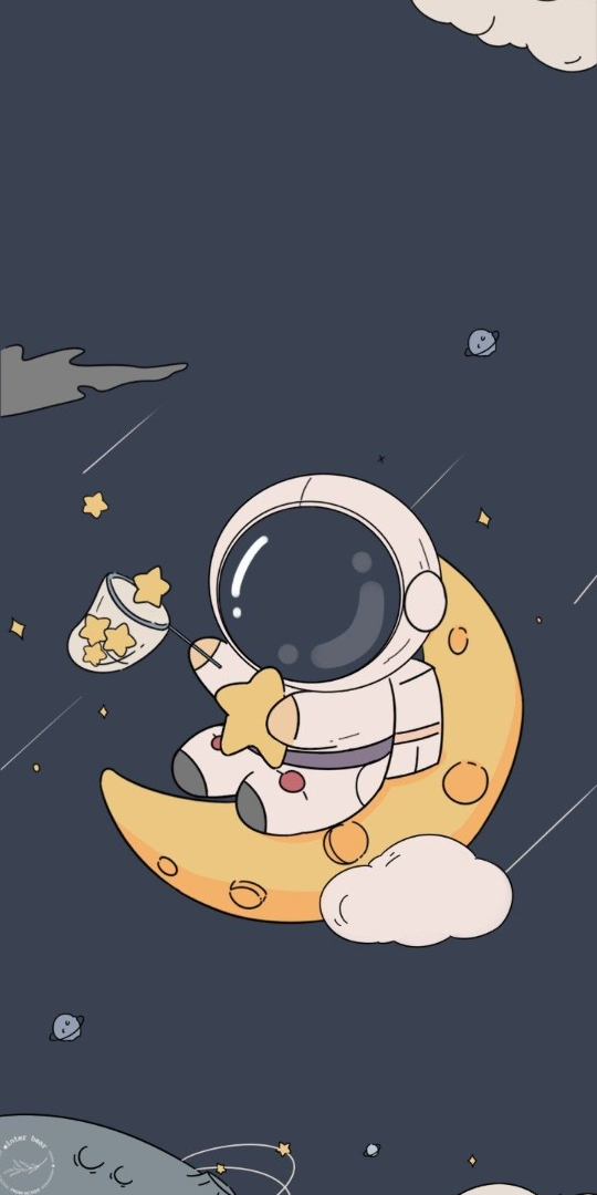 cute astronaut background 0014