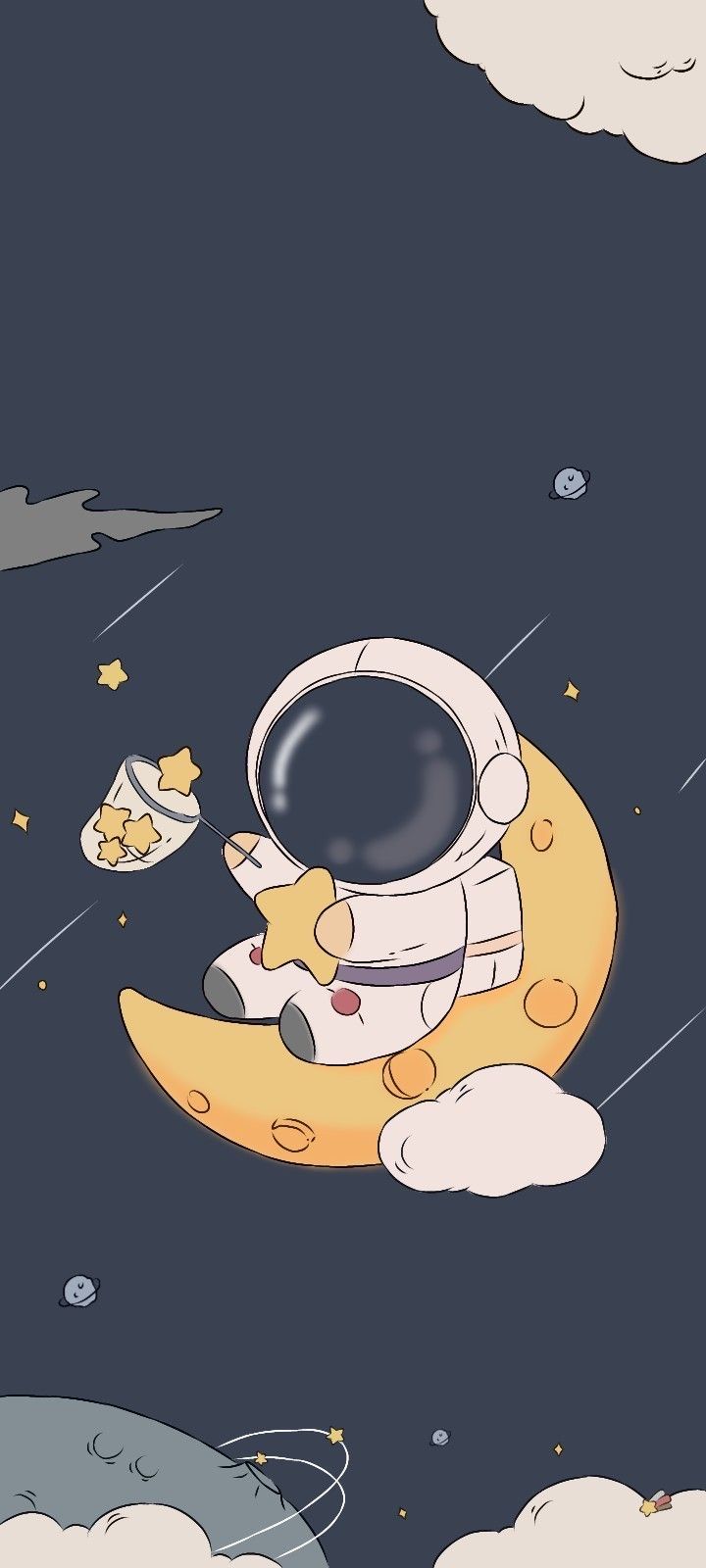 cute astronaut background 0016