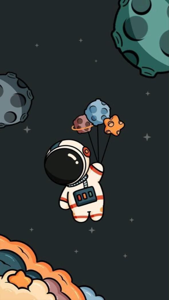 cute astronaut background 0018