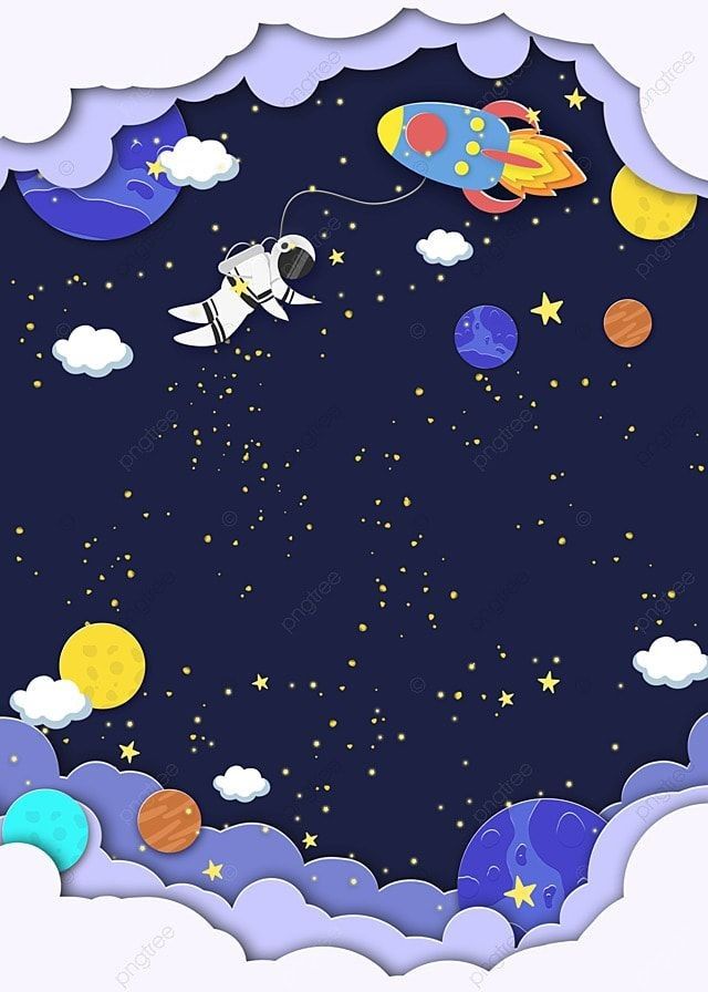 cute astronaut background 0020