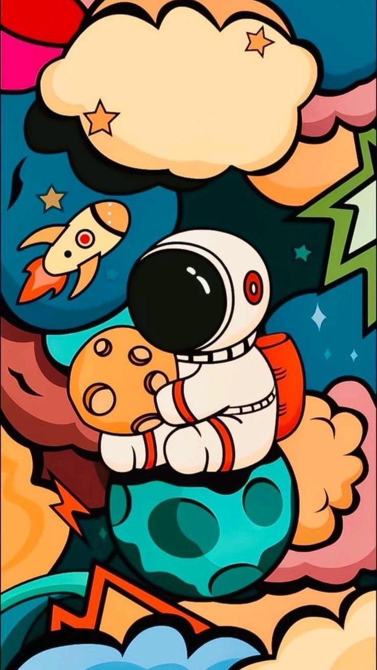 cute astronaut background 0021