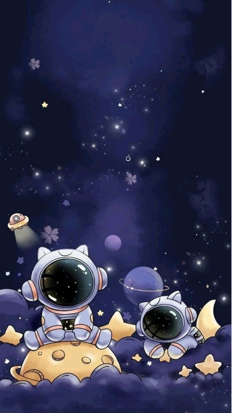 cute astronaut background 0022