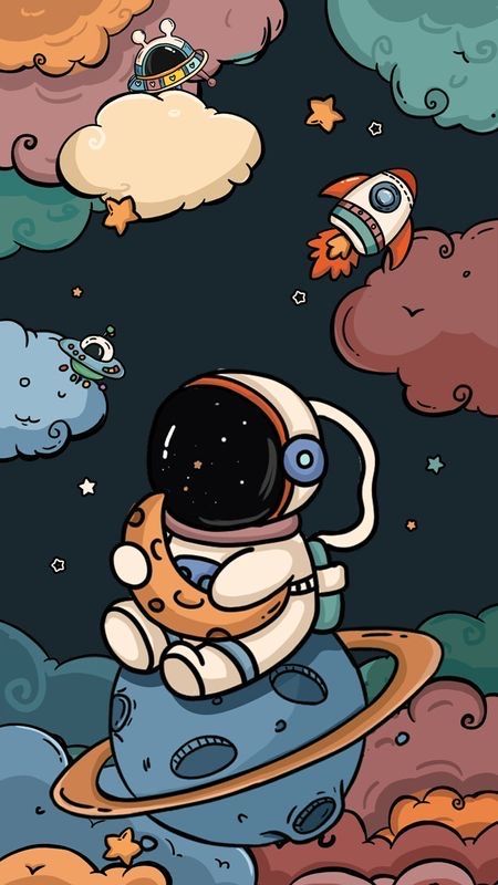 cute astronaut background 0032