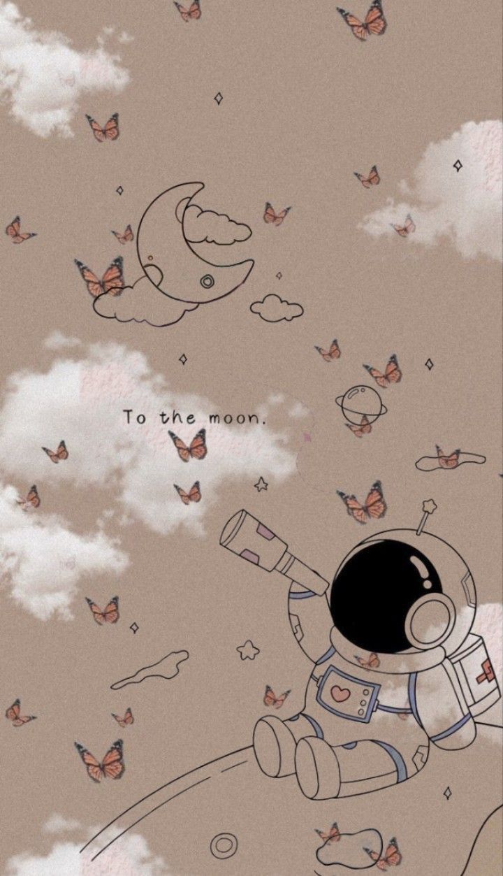 cute astronaut background 0035