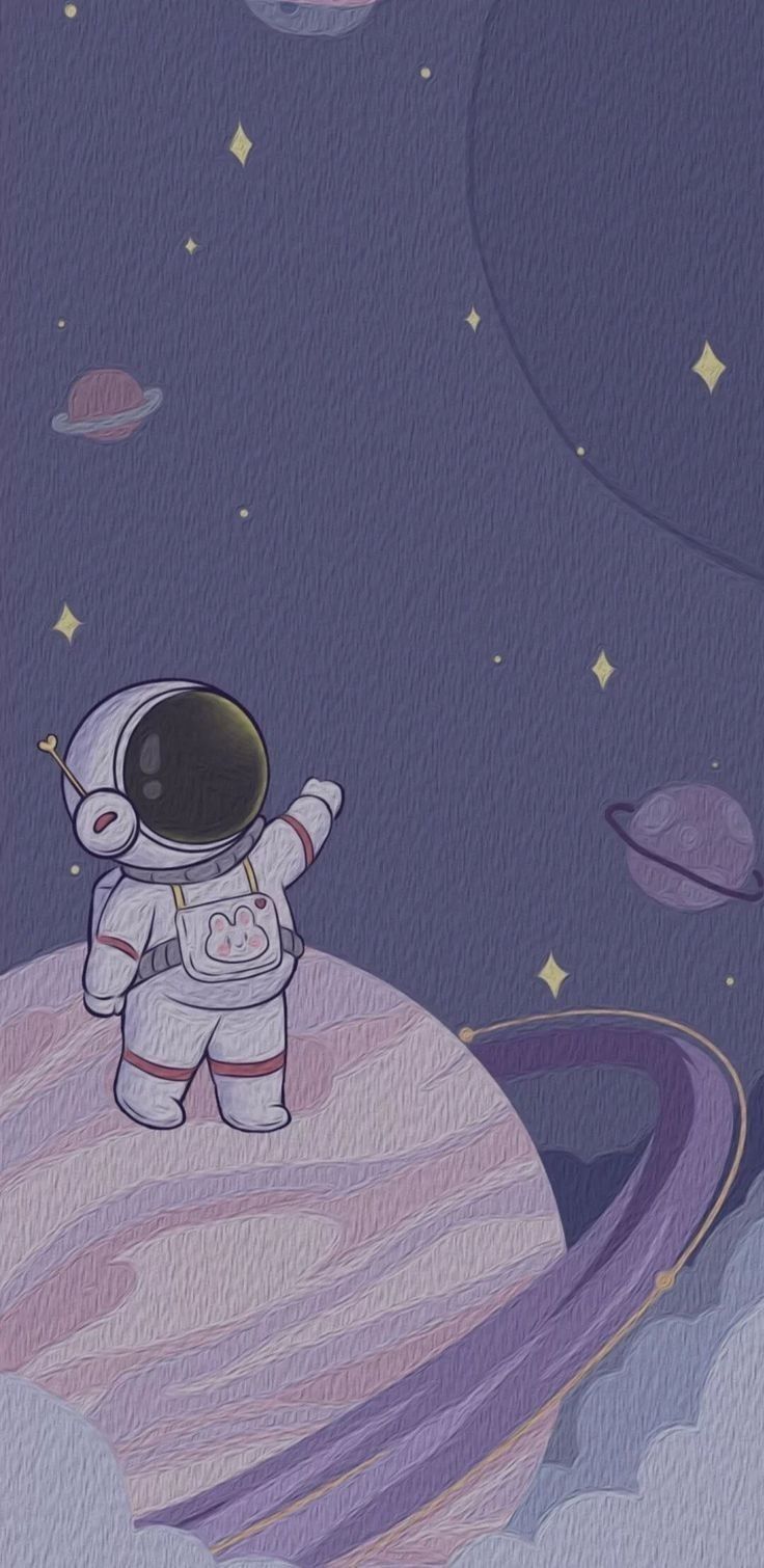 cute astronaut background 0040